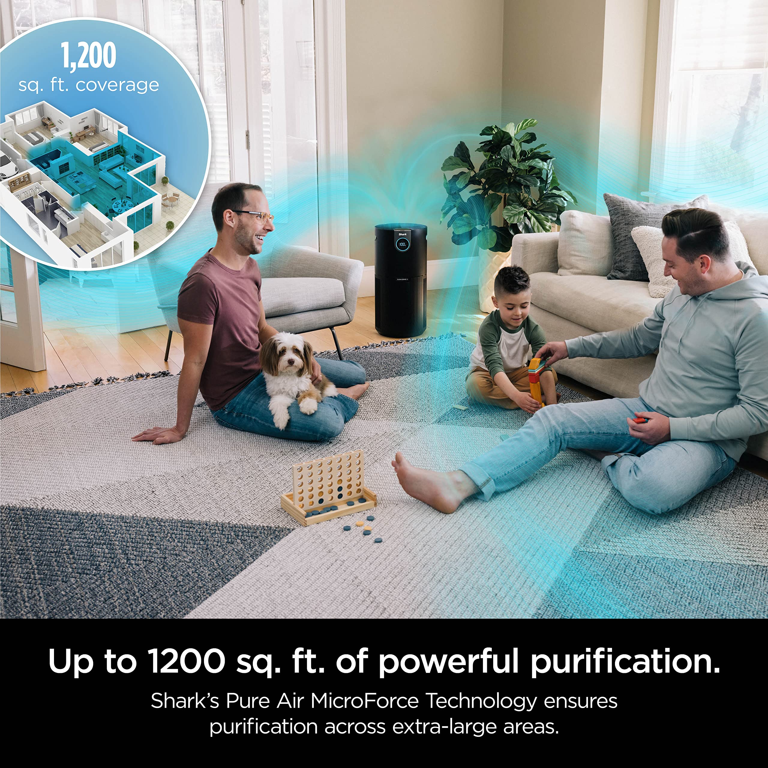 Purificador de aire MAX con NanoSeal HEPA, Cleansense IQ, bloqueo de olor, limpia hasta 1200 pies cuadrados y 99.98% de partículas, polvo, alérgenos, humo, 0.1 a 0.2 micras, gris, HP202 5