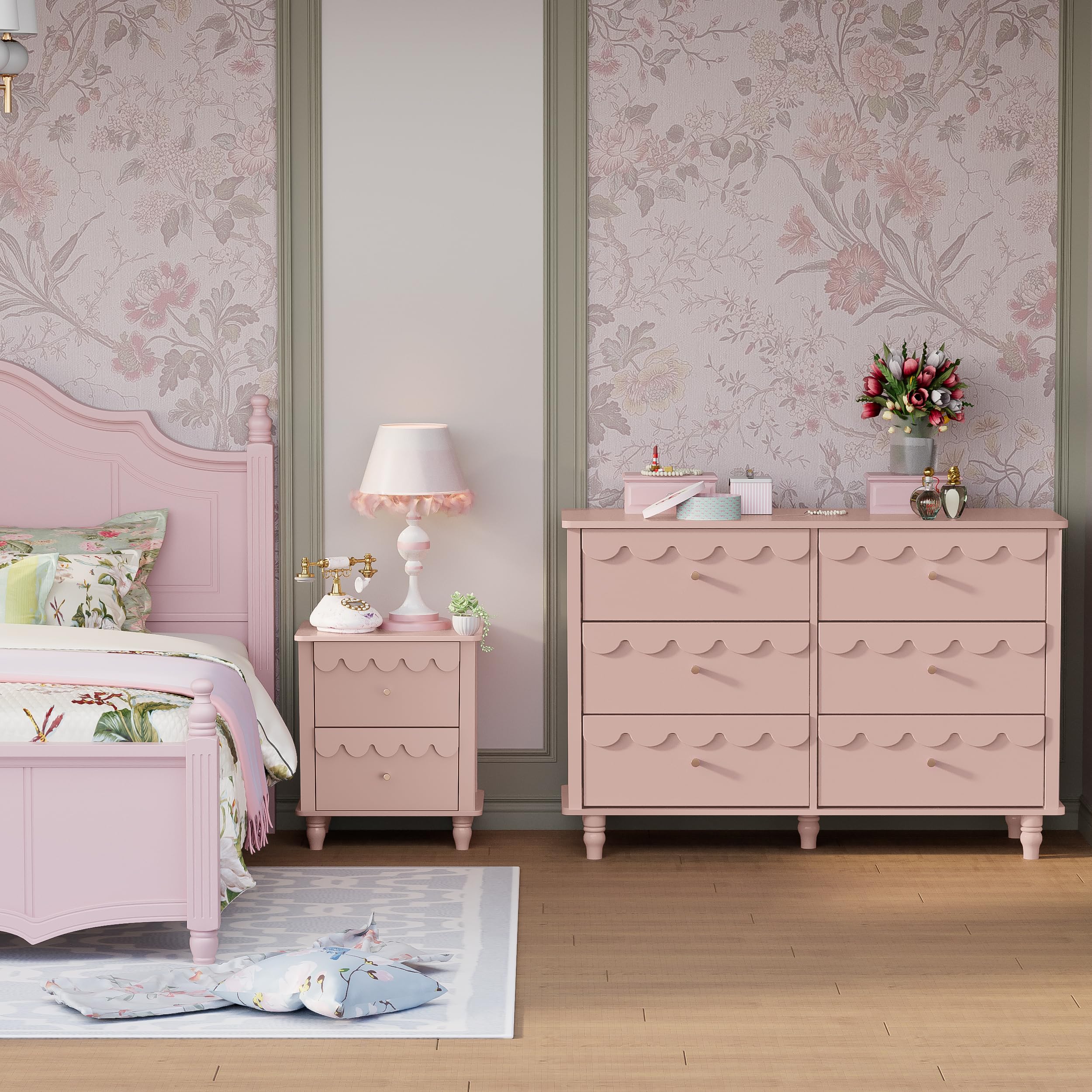 Amazon.com : Anbuy Pink Scalloped Nursery Chests and Nursery Chests and Dresser for Kids Bedroom Wood 6 Drawer Dresser, Dressers & Chests of Drawers with Metal Handles for Bedroom, Nursery, Hallway : Baby Amazon.com : Anbuy Pink Scalloped Nursery Chests and Nursery Chests and Dresser for Kids Bedroom Wood 6 Drawer Dresser, Dressers & Chests of Drawers with Metal Handles for Bedroom, Nursery, Hallway : Baby