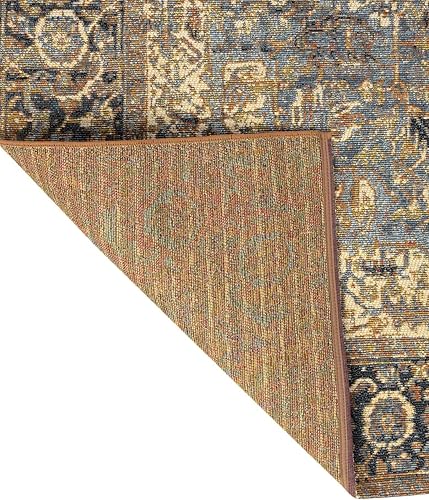 Miniatura 7 de Unique Loom Outdoor Traditional Collection - Alfombra de área - Nosara (4 pies 1 pulgada x 6 pies 1 pulgada, rectangular, azulazul claro)