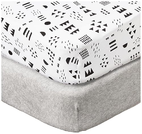 HonestBaby Juego de 2 fundas de algodón orgánico con estampado de tela de toalla para cambiador, juego de patrones, talla única