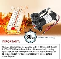 Vista 4 de 200PSI 1/4 NPT Compresor de Aire de Alta Presión para Tren/Camión/Coche 12V Negro