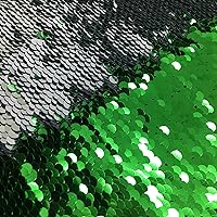 Vista 16 de LQIAO - Tela de lentejuelas de The Yard Reversible Auqa a Gold - Tela abatible de malla de sirena con purpurina de lino para vestido de boda, mesa