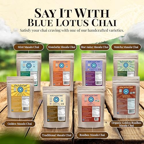 Miniatura 28 de Blue Lotus Chai - Rooibos Masala Chai - Hace 530 tazas - Bolsa a granel de 1 libra Masala Spiced Chai Powder con especias orgánicas - Té indio