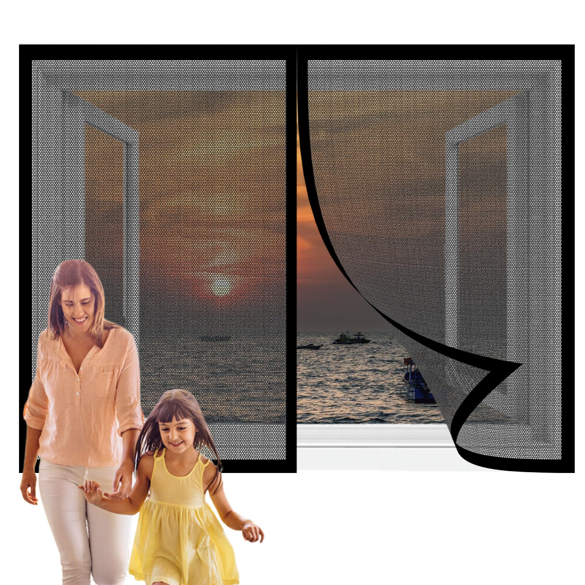 Moustiquaire autocollante pour fenêtre 65x83 cm anti-insecte