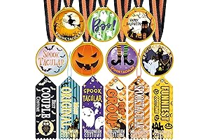 Whaline Halloween Costume Contest Ribbons for Kids and Adults