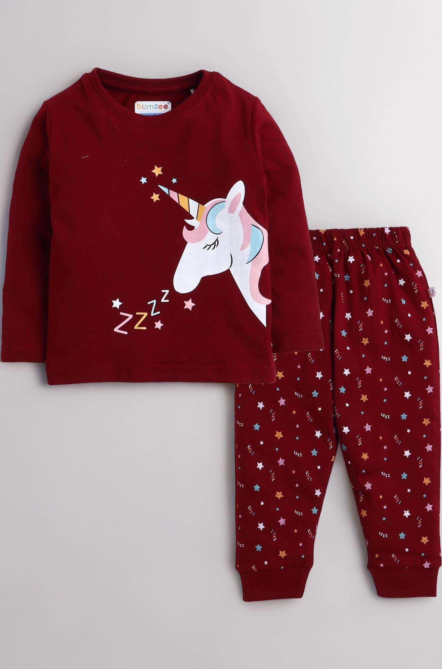Girls Cotton Full Sleeves T-Shirt & Pyjama Set