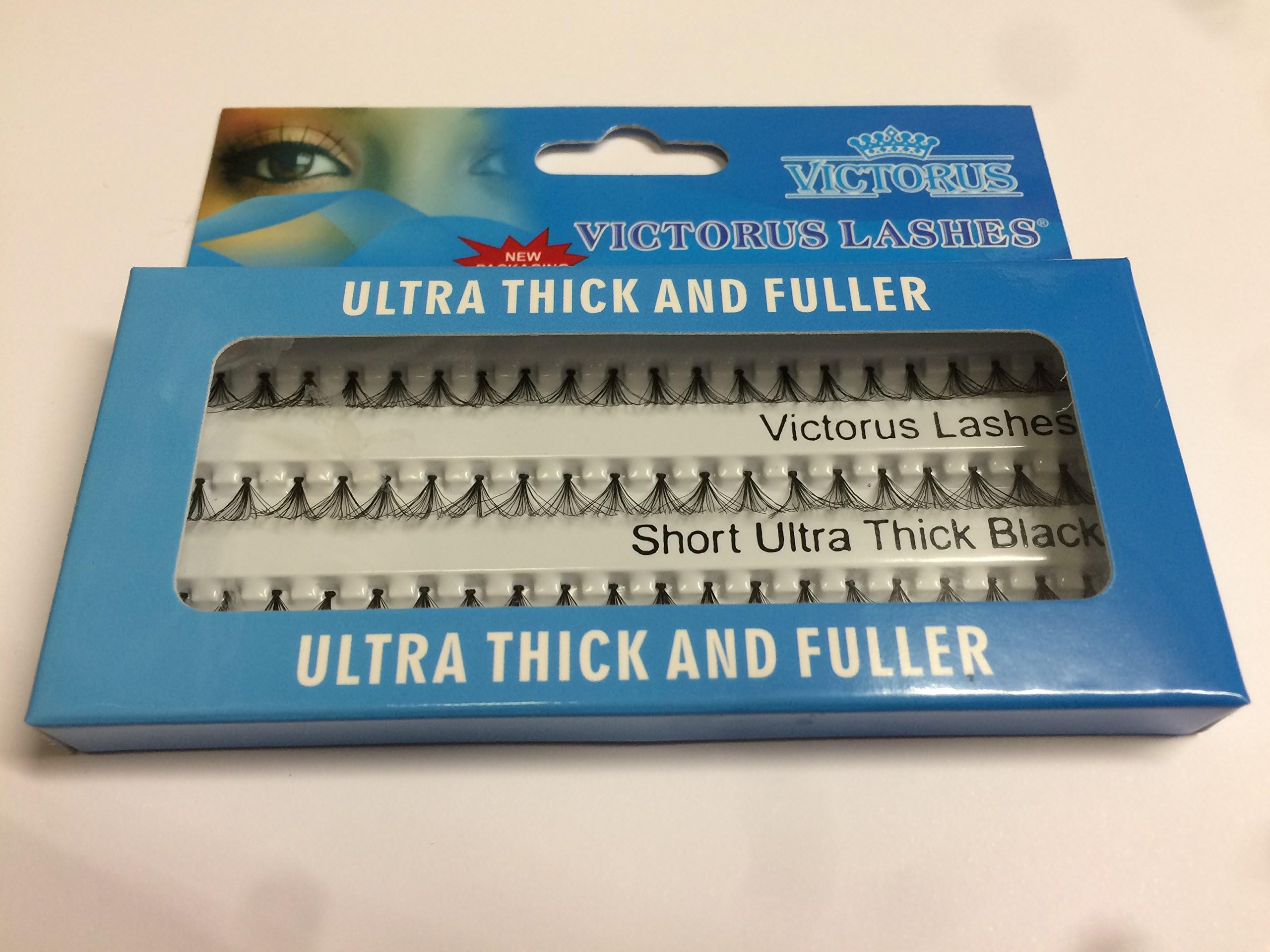 Victorus Individual Flare Eyelashes Ultra Thick Short Lashes black (Thick And Fuller) Made And Design For Lady Of Beauty