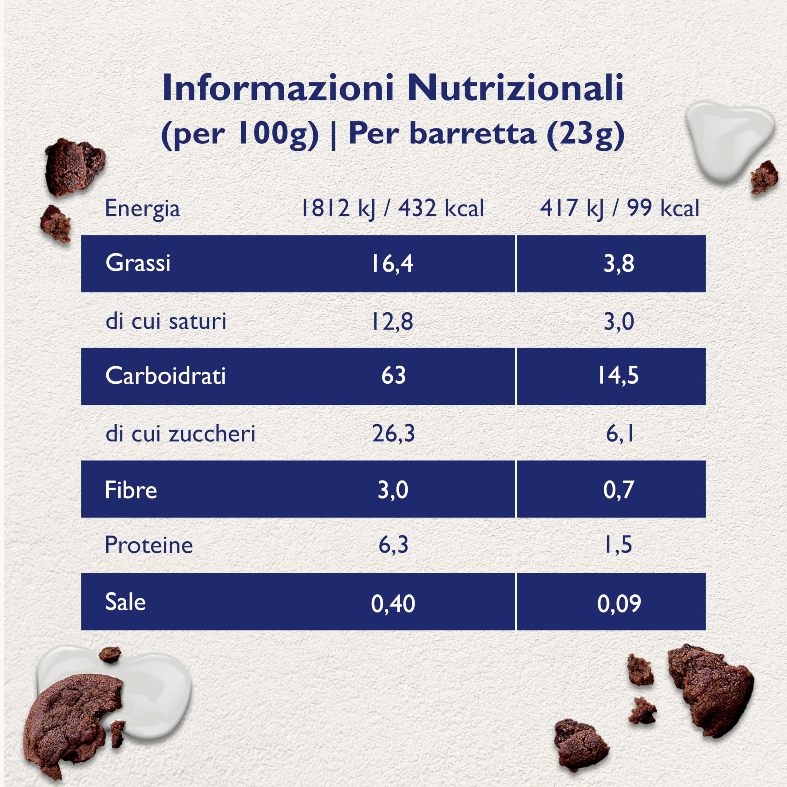 Corny Original 60 Barrette Cereali Cookies & Cream, 10x6x23g | Zero conservanti, senza olio di palma, snack merenda, colazione, gusto biscotto e crema, scuola, in famiglia
