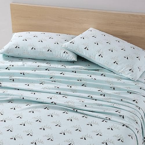 Vista 188 de Eddie Bauer - Full Sheets, Cotton Flannel Bedding Set, Brushed For Extra Softness, Cozy Home Decor (Dog Friends, Full)
