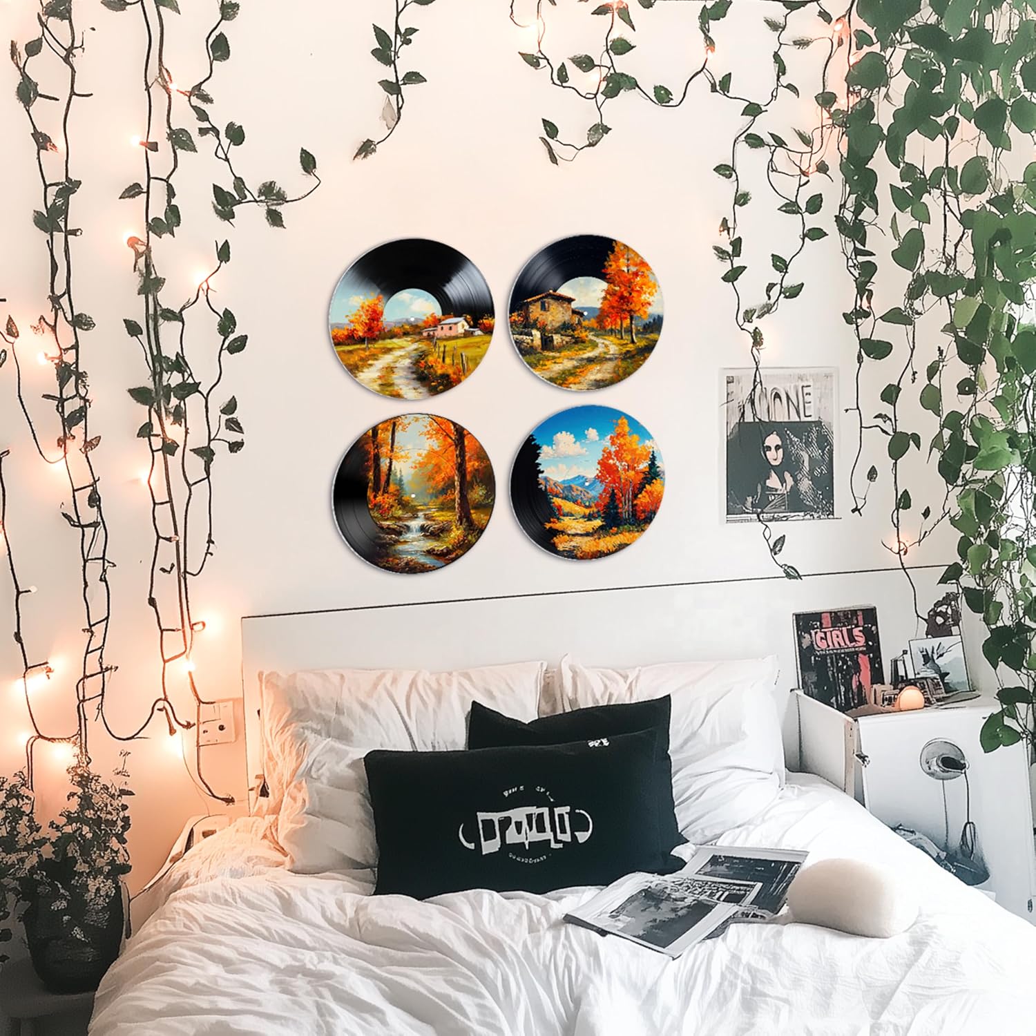 TracyArt Fall Wall Decor, Posters for Room Aesthetic - Fall Decorations, Autumn Decor, 4 pcs 12" image 2