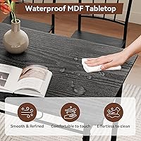 Vista 4 de Vipbear Juego de mesa de comedor de cocina de 4, 5 piezas, juegos de mesa de comedor, juego de mesa de cocina rectangular con 4 sillas para espacios