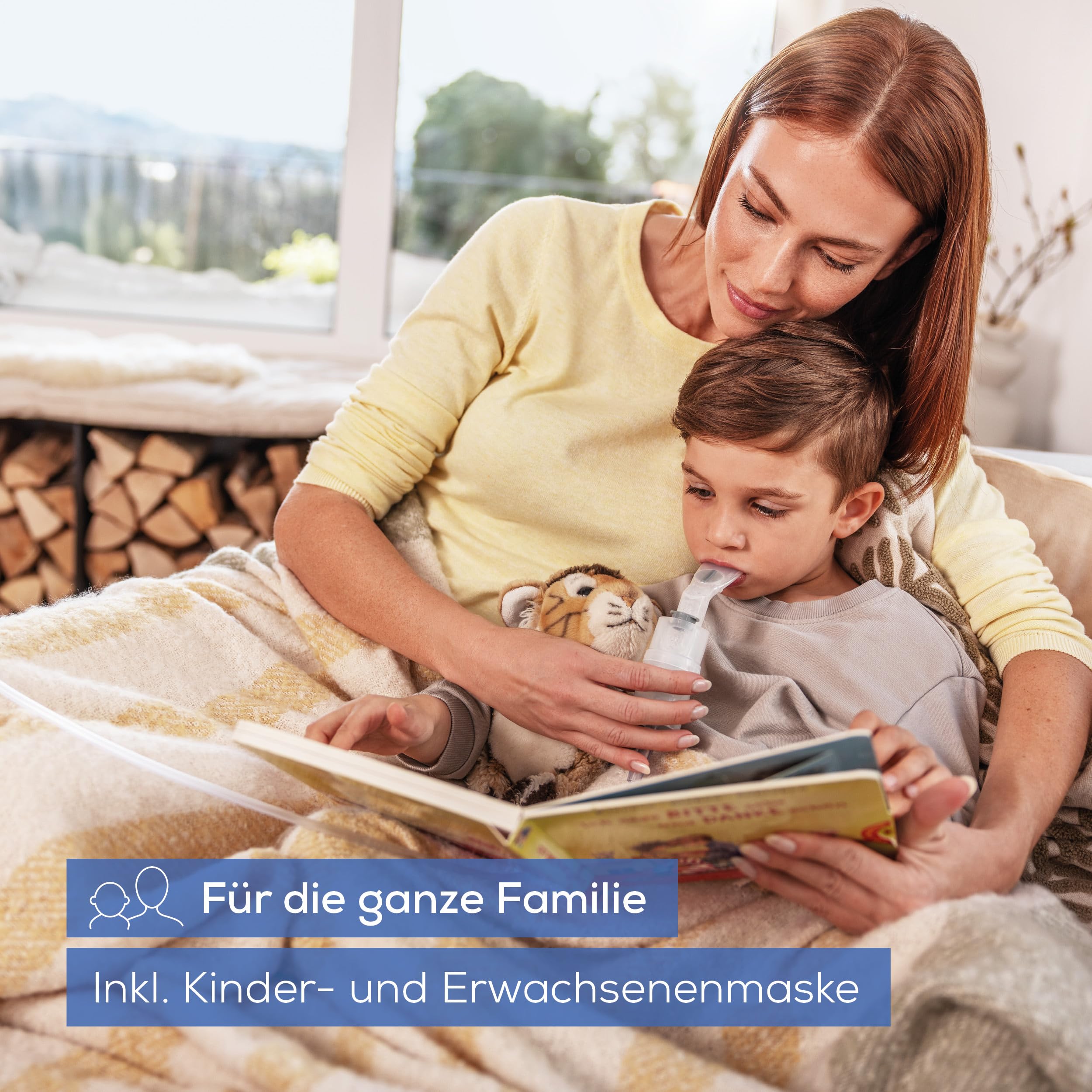 Beurer IH 28 Pro Inhalator, Verneblerset mit hochwertigen Silikonmasken & Nasendusche, hohe Vernebelungsleistung, Inhalationsgerät zur Atemwegstherapie, für Kinder & Erwachsene