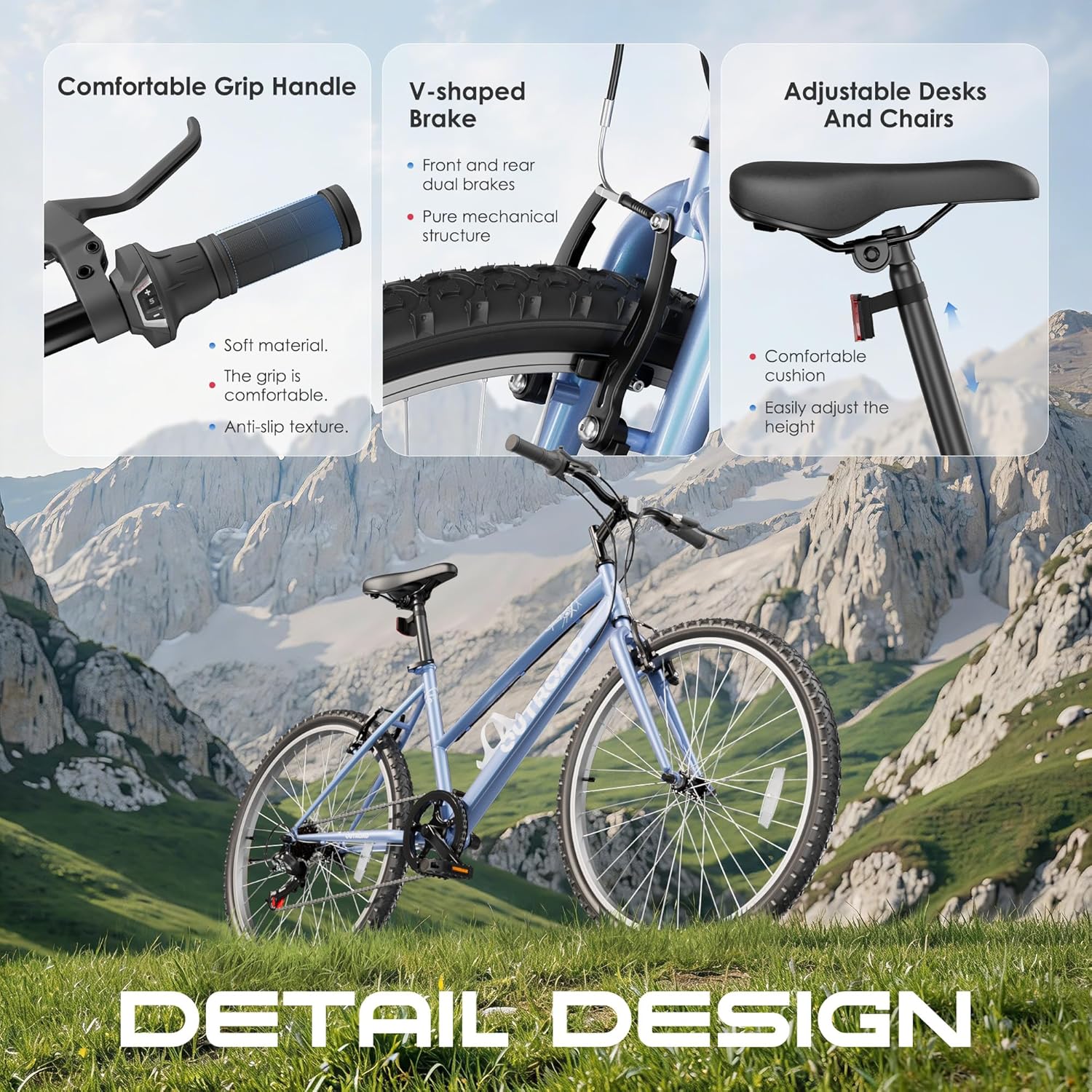 Cruiser Bike, 26 Inch Bike for Women and Men, 7-Speed Beach Cruiser Bicycle, Linear Pull Brakes, Comfortable Padded Seat, Upright Riding Position, Adult Bicycle