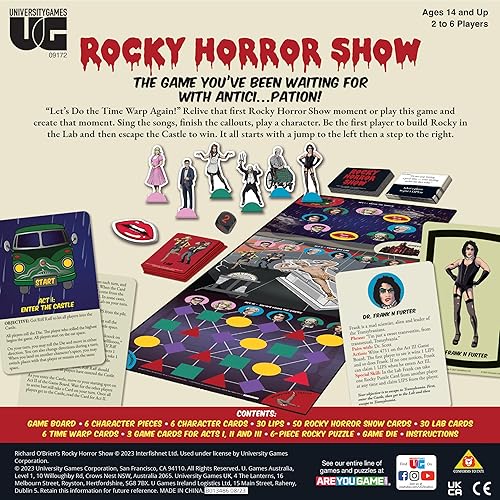 Miniatura 4 de University Games, Rocky Horror Show - Juego de fiesta, para amantes del espectáculo de imágenes de terror rocoso, a partir de 12 años
