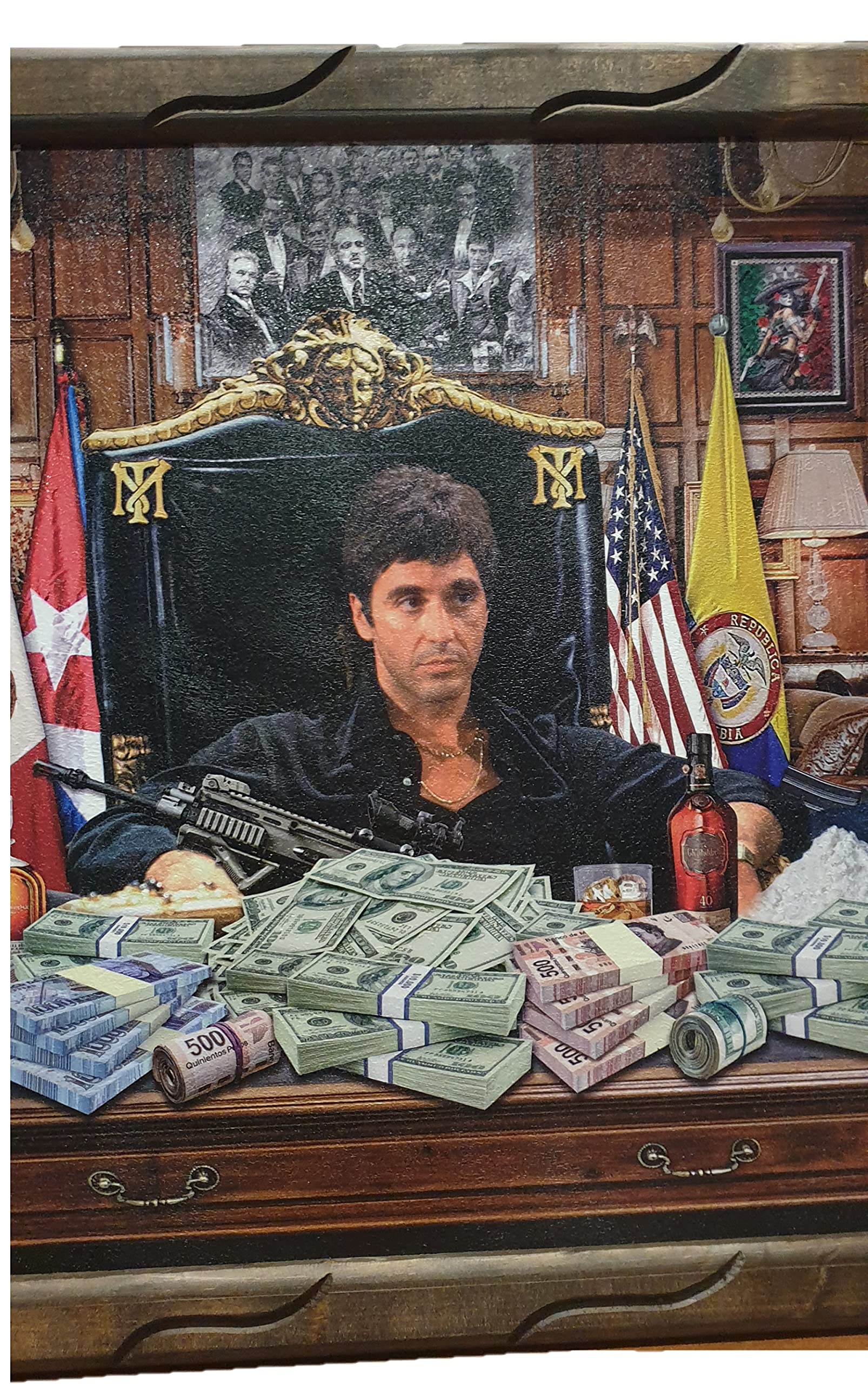 Style3 Tony Maglietta Uomo Every Dollar - Ispirata A Scarface, 100% Cotone, Taglia 3XL - Stampa Originale