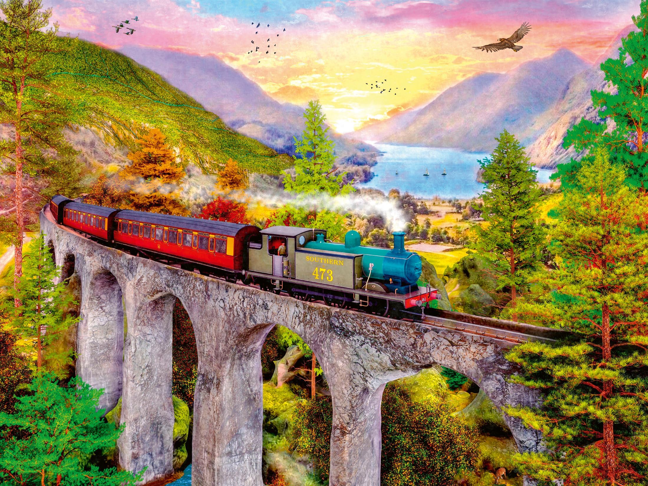 Ravensburger Autumn Viaduct 1500 Piece Jigsaw Puzzle for Adults and Kids Age 12 Years Up
