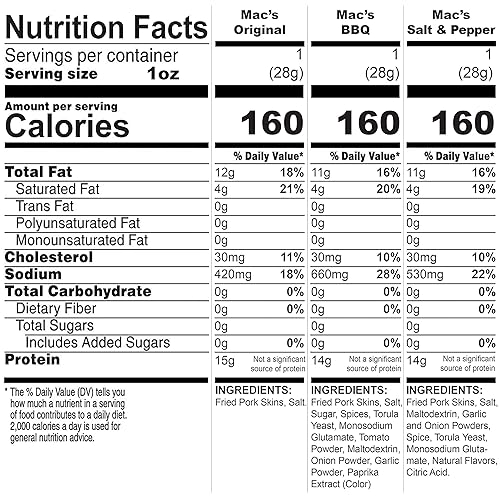 Miniatura 13 de Mac's Pieles de cerdo al rojo vivo, 5 onzas (paquete de 8)