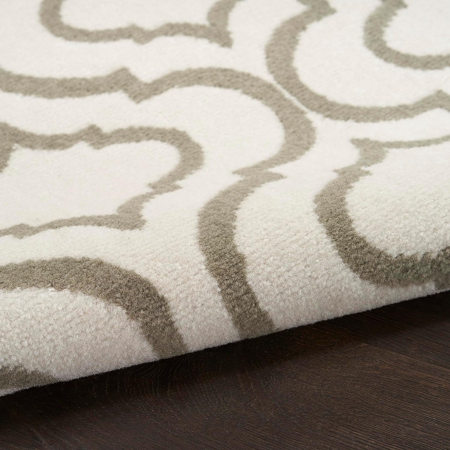 Nourison Jubilant Trellis Ivory Green 2'3" x 7'3" Area -Rug, Easy -Cleaning, Non Shedding, Bed Room, Living Room, Dining Room, Kitchen (2x7)" }