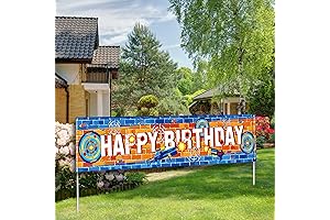 Nerf Decorations Party Banner for Kids - Happy Birthday Party Banner Supplies...