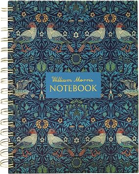 William Morris Birds A5 Notebook | Spiral Bound with Dividers | Lined Pages for Journaling & Notes | Stationery Gift for Art Lovers