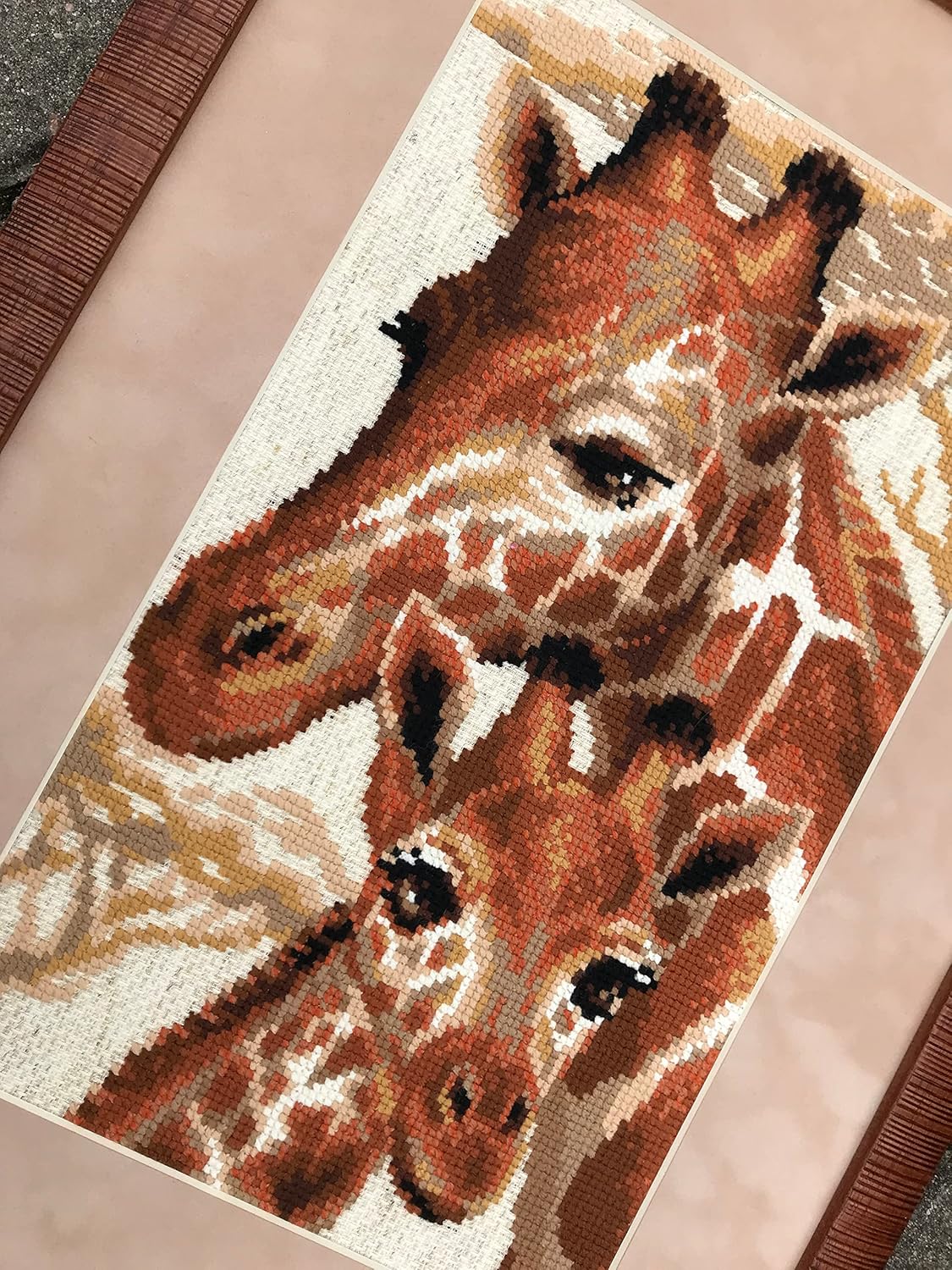 RIOLIS - Giraffes 1697, Animals Cross Stitch Kits 8,66" x14,96, Cross Stitch Kits for Beginners & Advanced, Crossstitching Kit Adult, Embroidery Counted Stitching Kit