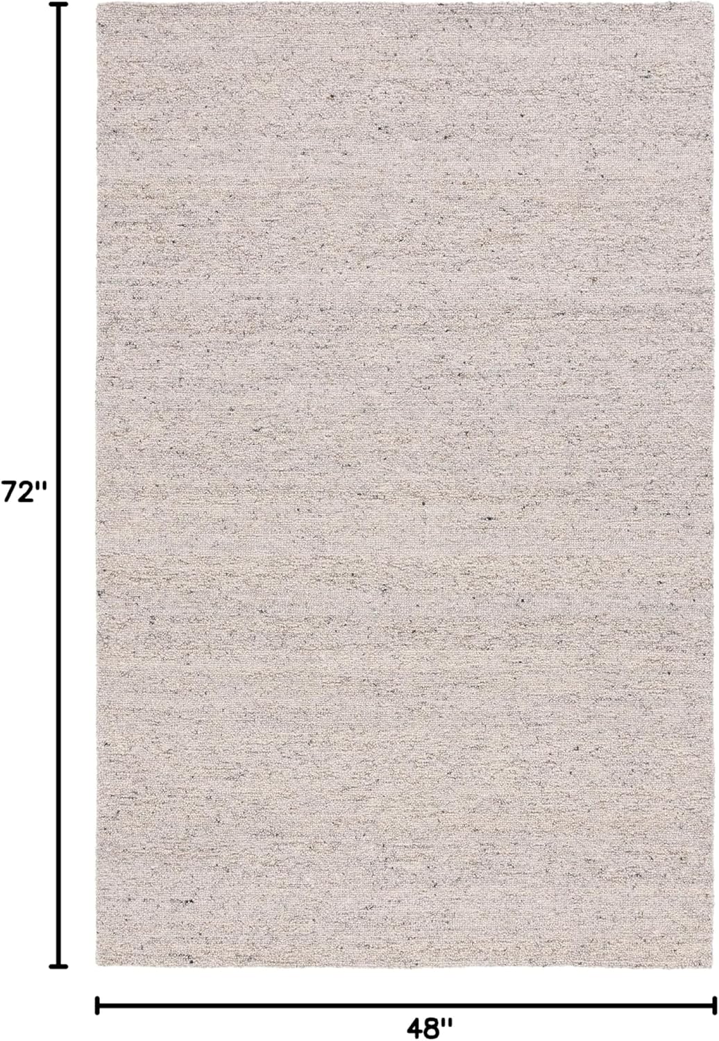 SAFAVIEH Himalaya Collection Area Rug - 4' x 6', Beige & Light Grey, Handmade Wool, Ideal for The Living Room, Bedroom, Dining Room (HIM351A-4)