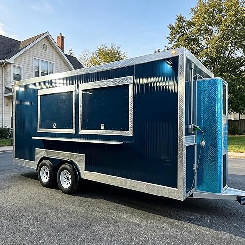 Fully Equipped Stainless Steel Food Trailer for Sale Commercial Concession Trailer Mobile Food Trucks CE DOT Compliant Versatile Setup for Festivals Street Catering & Business