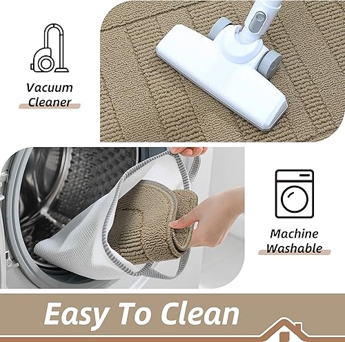 Miniatura 7 de BEQHAUSE Tapete de cocina de 24 x 36 pulgadas, tapete de cocina duradero, antideslizante, lavable, absorbente, tapete de cocina para pisos,