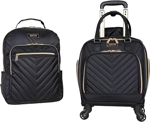 Kenneth Cole Reaction Chelsea - Equipaje expandible de poliéster de 20 pulgadas, Negro