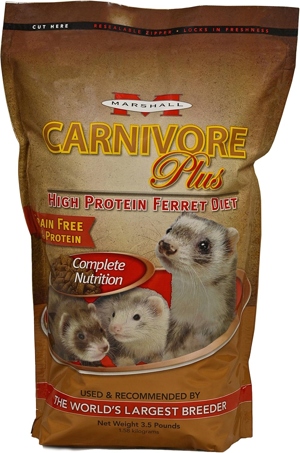 Marshall Carnivore Plus High Protein Diet Ferret Food 3.