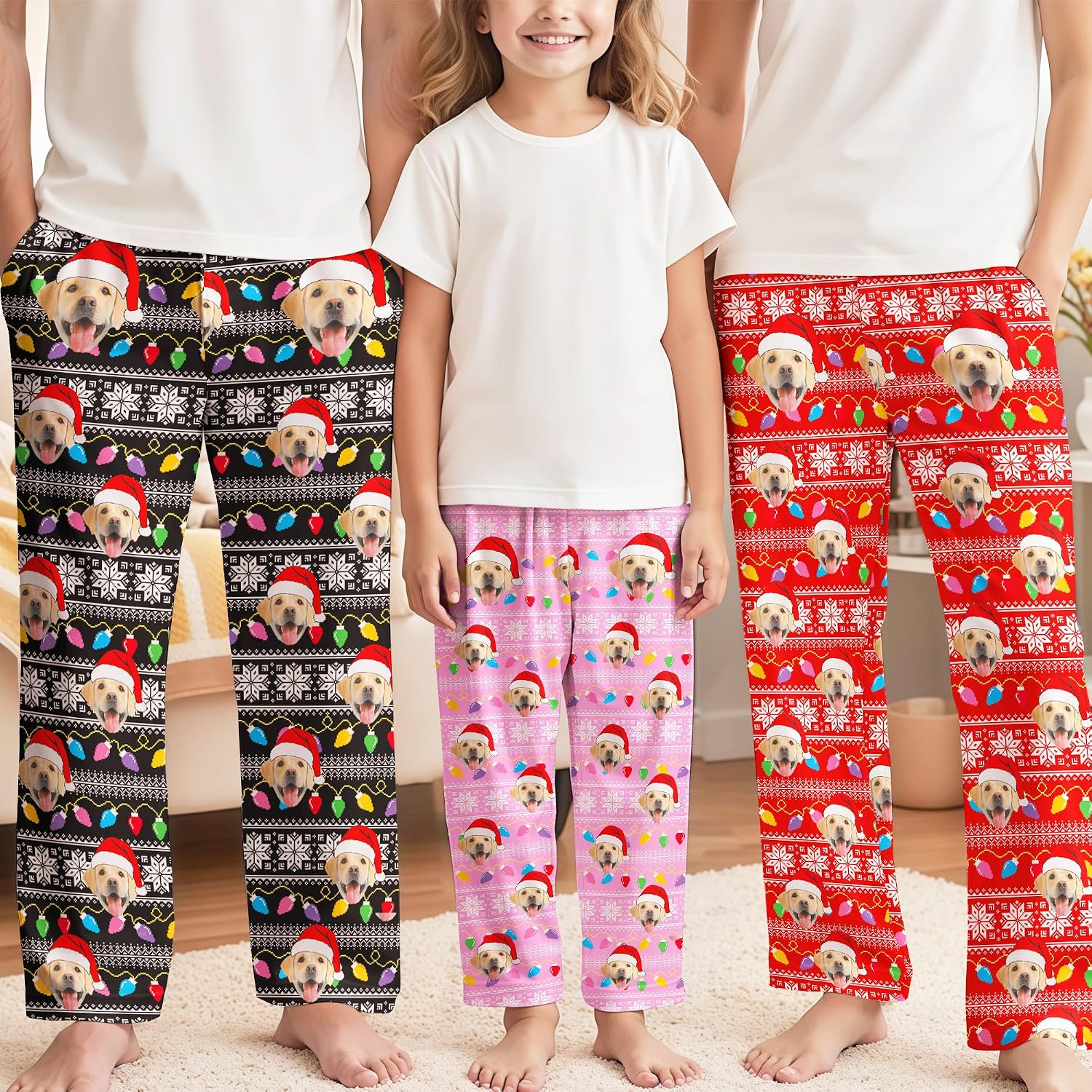 Custom Pajama Pants for Women Men, Personalized 67 Name Photo PJ Family Six Seven Matching Sleep Bottoms Birthday Xmas Gifts