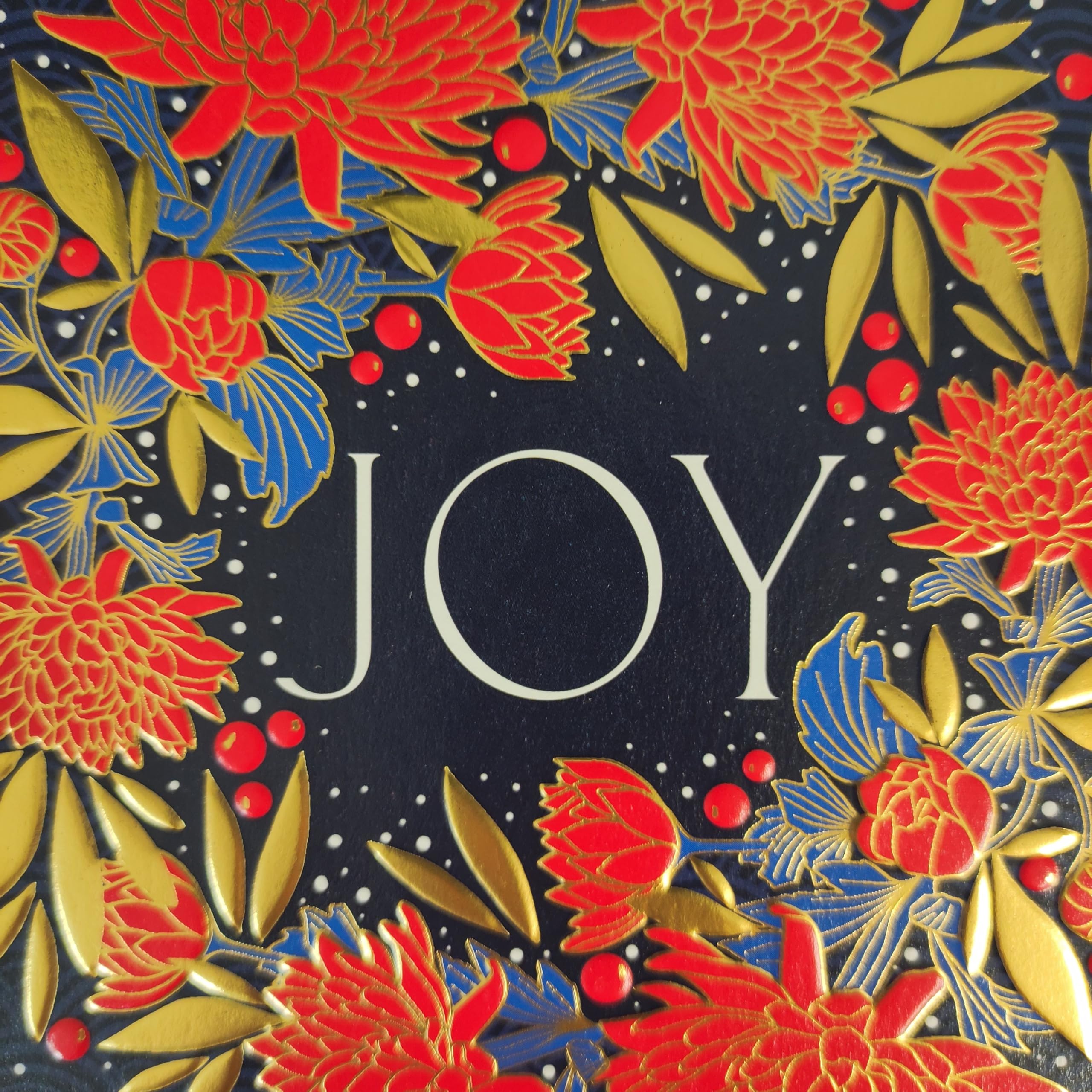 The Art File - 8 Pack Christmas Cards - Sakura Wreath Lux Box - LBX108, Multicoloured - Image 3