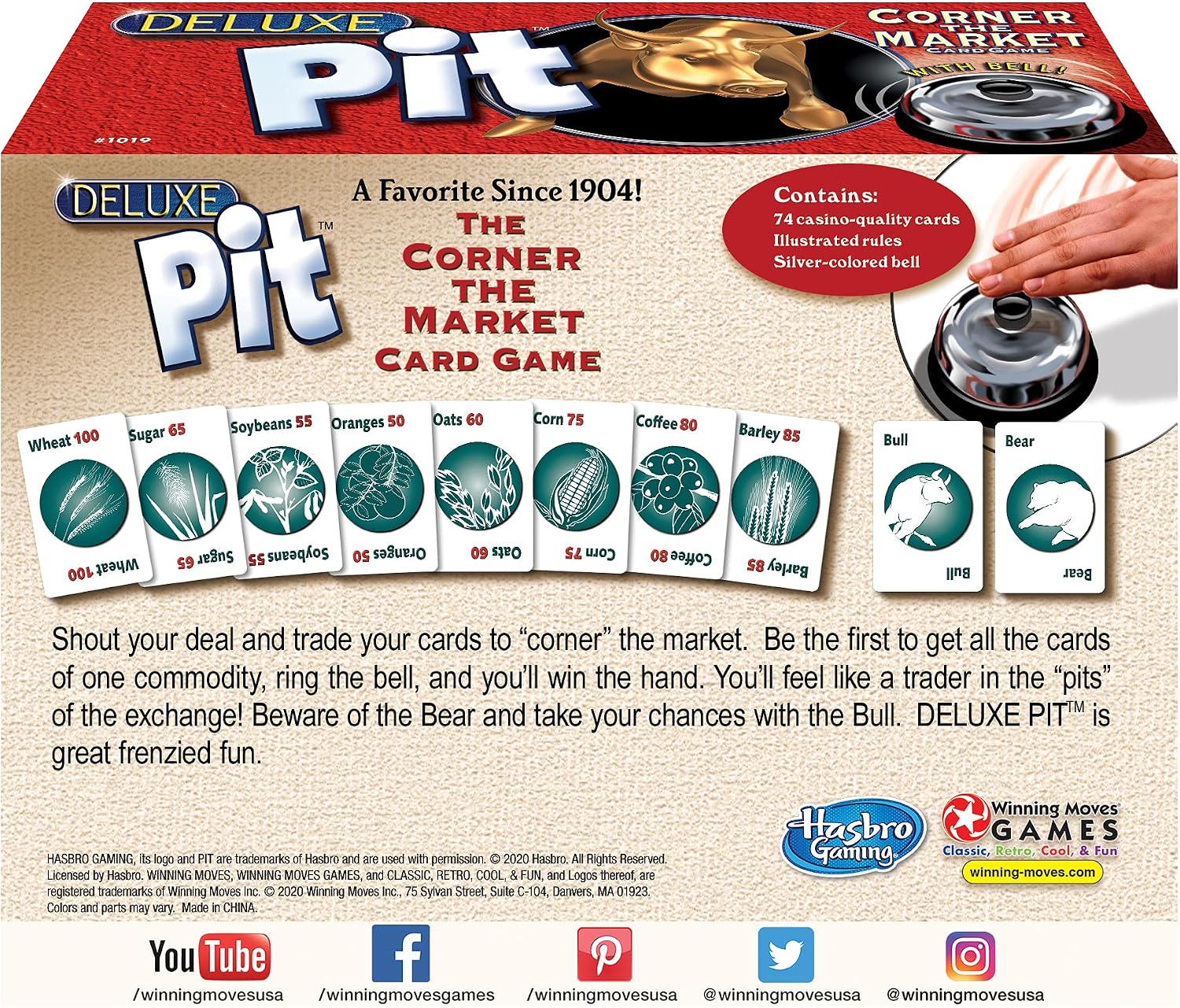 The Pit Game - Deluxe & Winning Moves Rack-O, Retro Package Card Game
