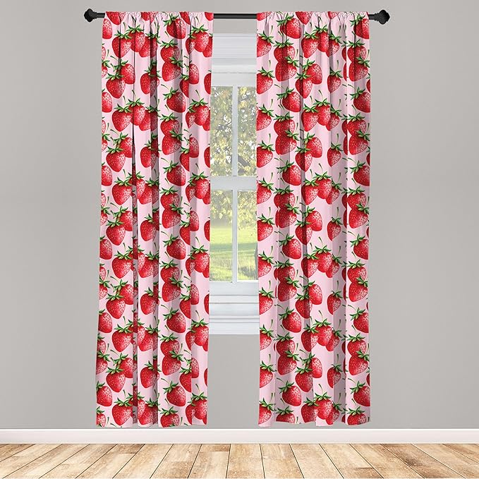 🍓 Sweet Summer Strawberry Curtains! 🍓