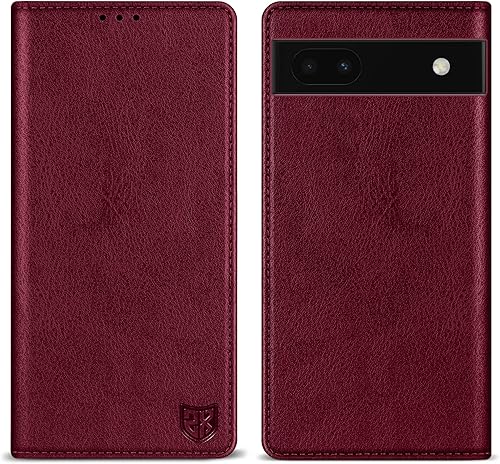 ZZXX Funda tipo cartera para Google Pixel 6a con bloqueo RFID, soporte de ranura para tarjetas, funda protectora de cuero magnético fuerte para