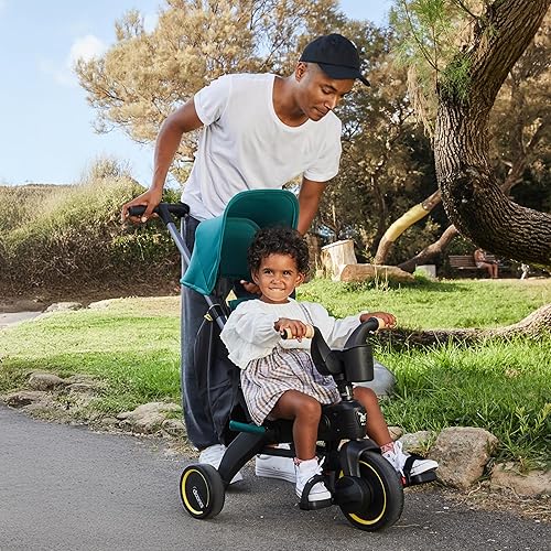 Miniatura 3 de Doona Liki Trike S5 - Triciclo plegable de alta calidad para niños pequeños, cochecito de triciclo Doona para empujar y plegar para edades de 10