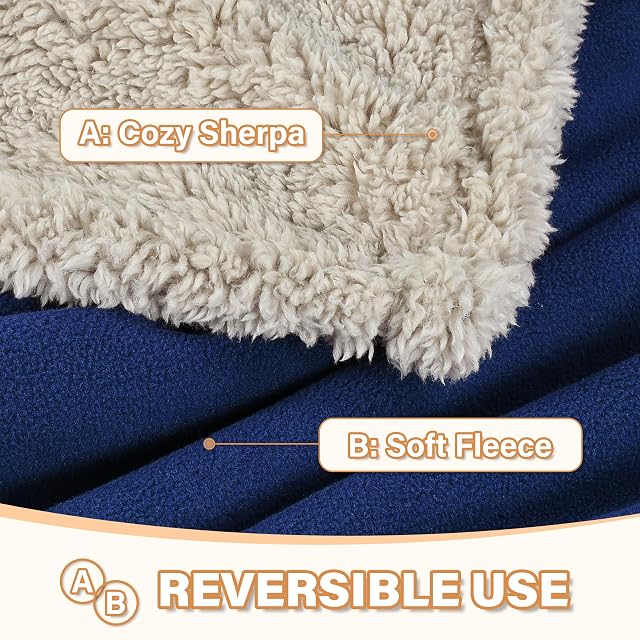 Foto 3 de 7 de Pawsee - Manta Impermeable para Perro, Pet Pee Proof Fleece Sherpa Throw Manta para sofá Cama, protección…