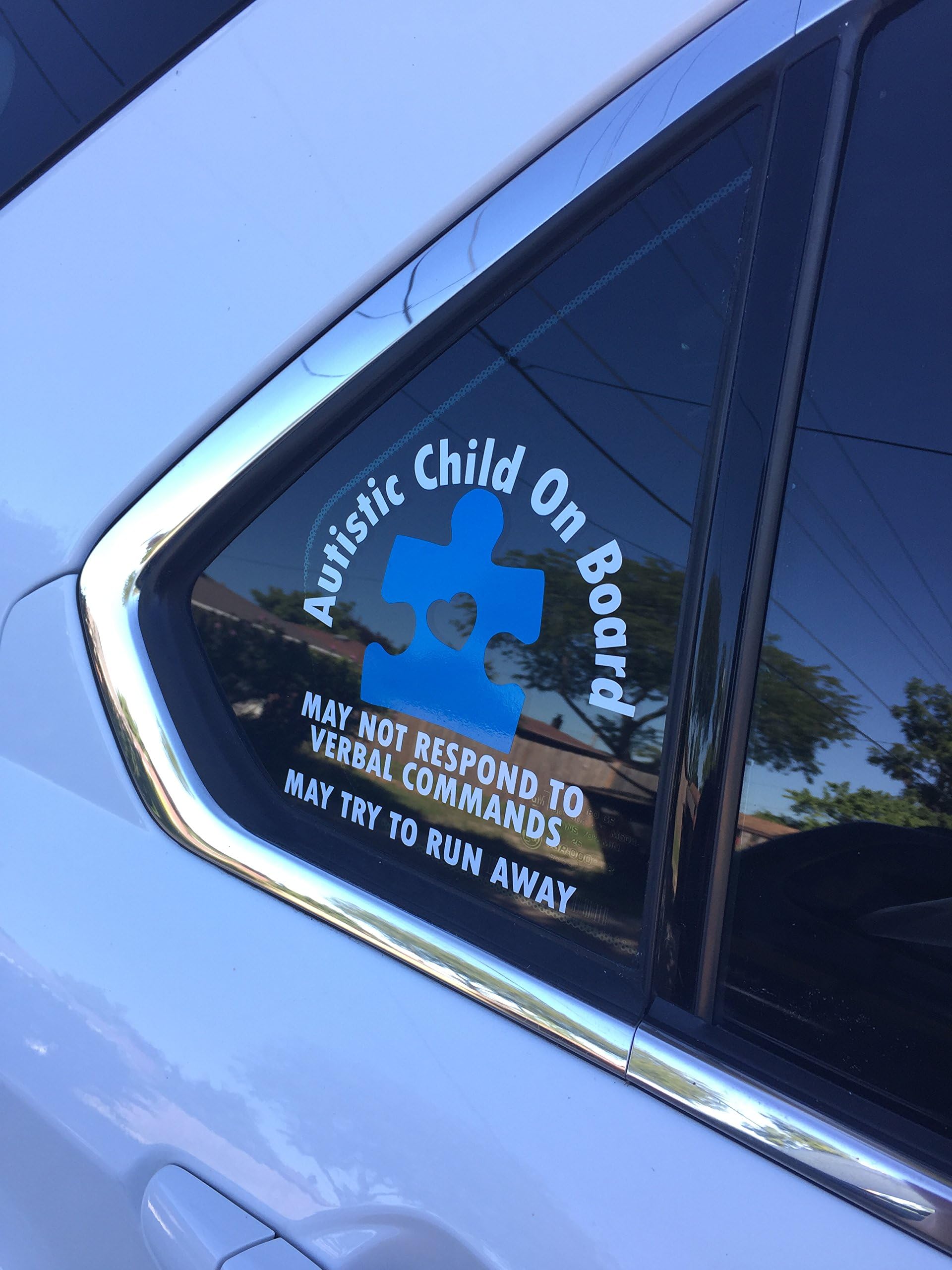 Autism Medical Alert Vinyl Car Window Decal