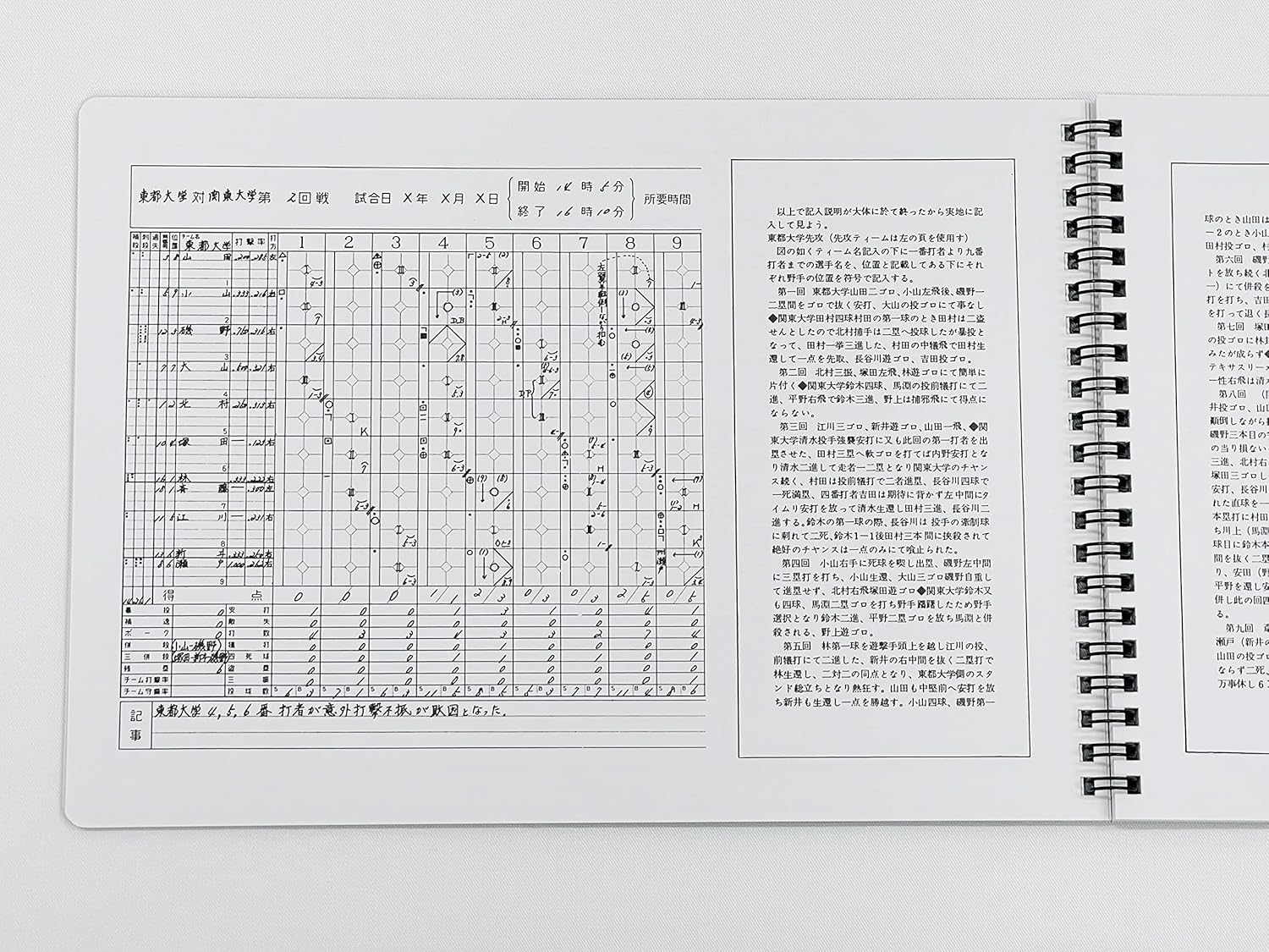Baseball Scorebook (Extra Large Edition) Ring Type