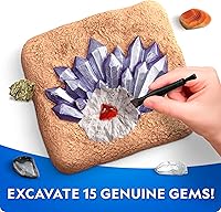 Vista 5 de National Geographic Geology Bundle – Including Rock Collection Box for Kids, Crystal Growing Kit, and Gemstone Dig Kit, Real Gemstones and Crystals