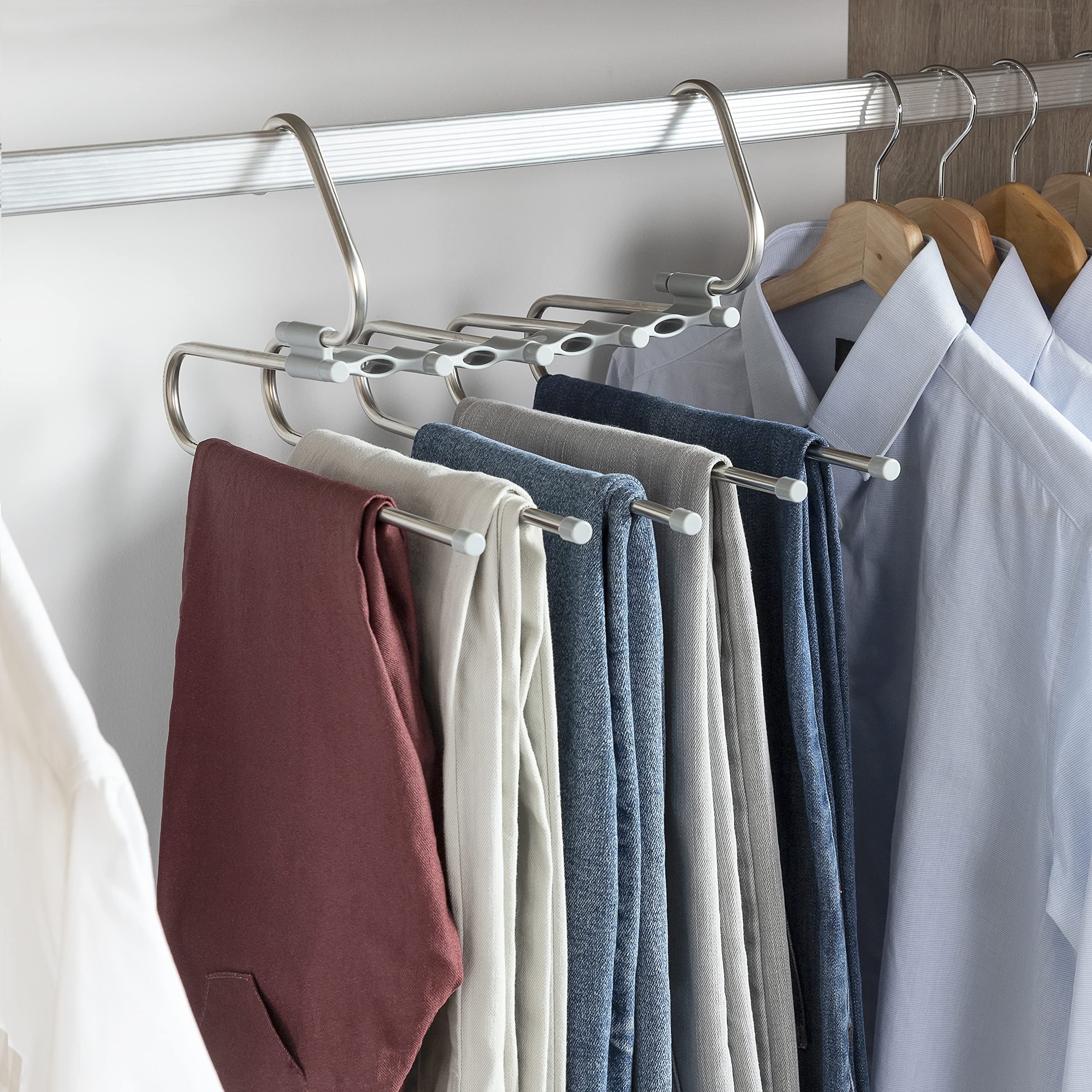 Image secondaire de Cintre Multiple 5 en 1 InnovaGoods - Optimisation de l'Espace pour Pantalons