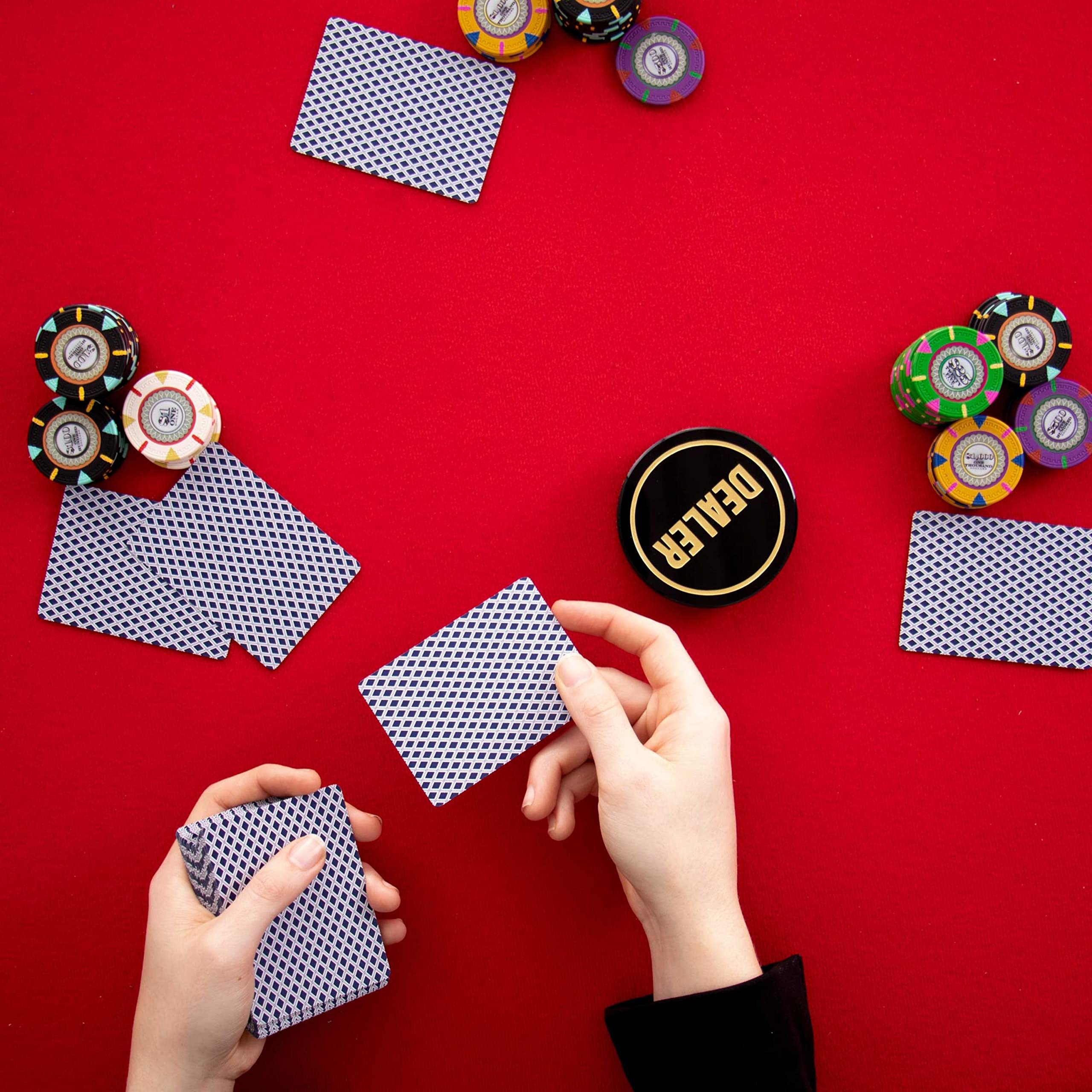 Bouton De Croupier En Cristal Transparent – Double Face, Résistant, Pour Texas Hold'em Et Soirées Poker