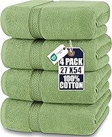 Vista 18 de Toallas de baño de algodón de lujo de 700 GSM (4 unidades, 27 x 54 pulgadas) por Utopia, Beige