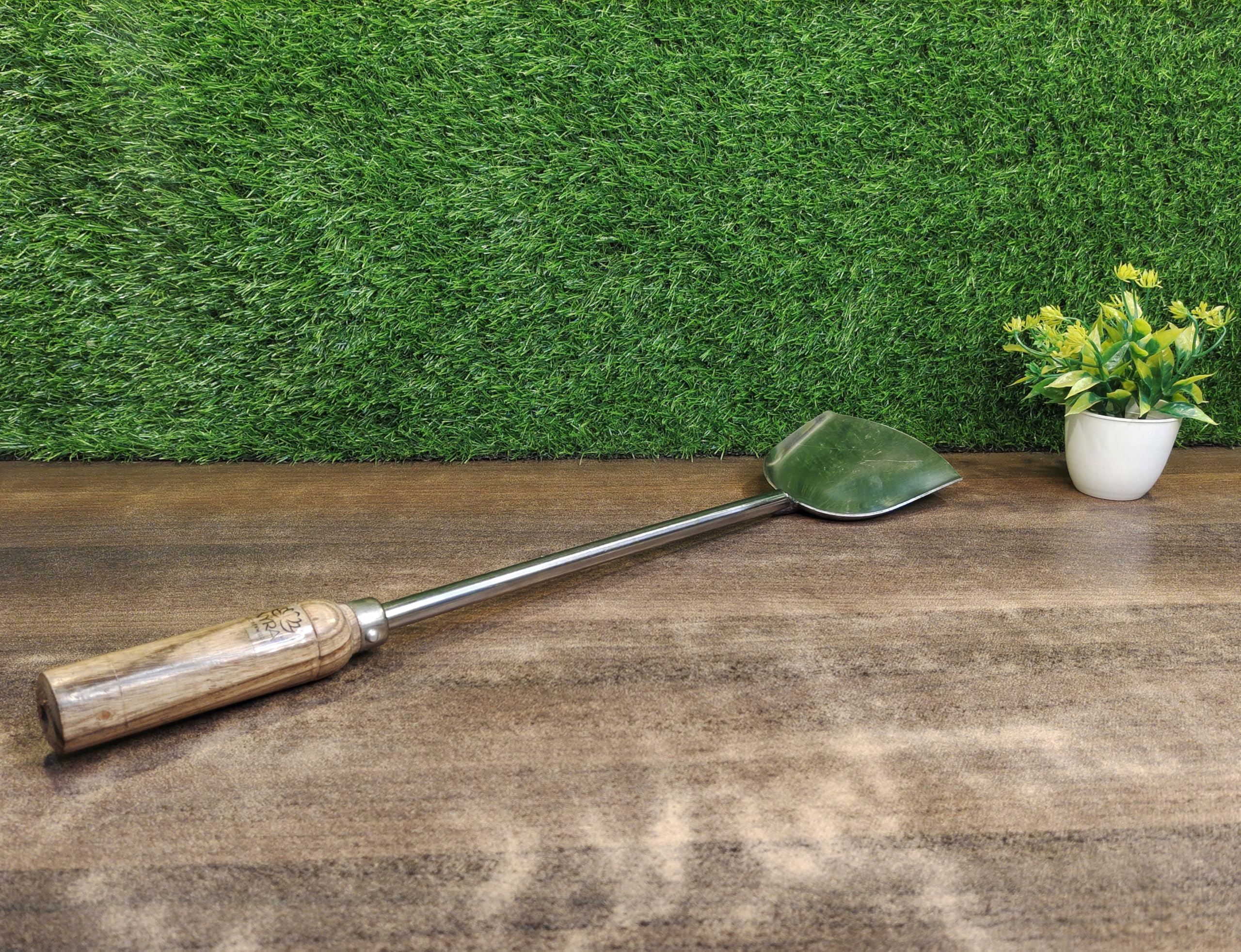 Nyra® Stainless Steel Chinese Spatula/Palta with Wooden Handle for Comfortable Grip, Vegetable Shovel Plain Turner Perfect for Grilling, Scraping, Flipping– Hotel, Restaurant Ware (1 Piece) - Image 3 thumbnail