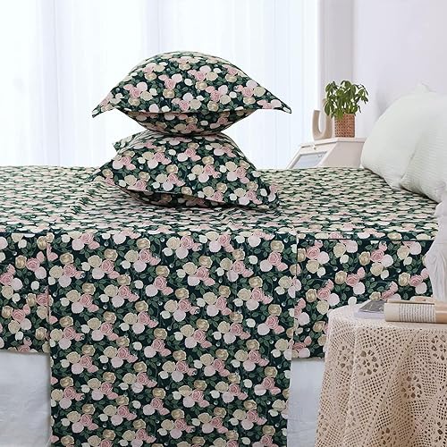 Vista 43 de SOFTTA - 1 funda nórdica + 2 fundas de almohada Paisley Modern Juego de cama 100% algodón egipcio Rama azul y blanca