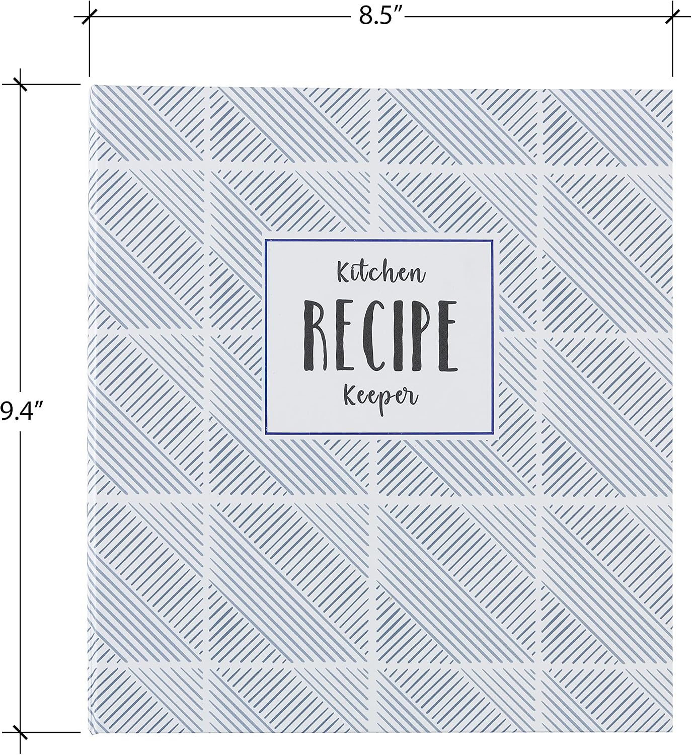 C.R Gibson QP12-24018 3-Ring Recipe Binder with Recipe Cards, 9'' W x 9.4'' H, True Blue