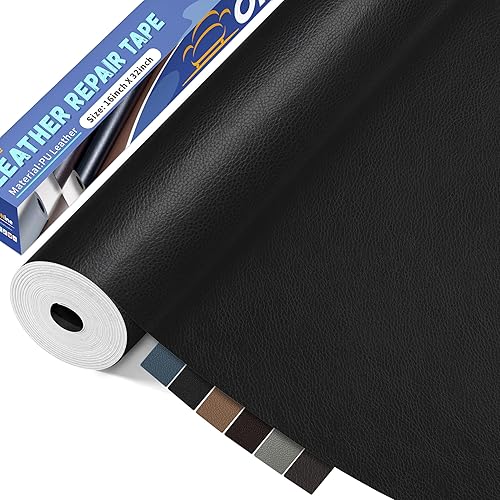 Vista 45 de ONine - Parche para reparación de cuero, autoadhesivo, diferentes colores, de 8 x 11 pulgadas para desprender y pegar, sofás, asientos de automóvil
