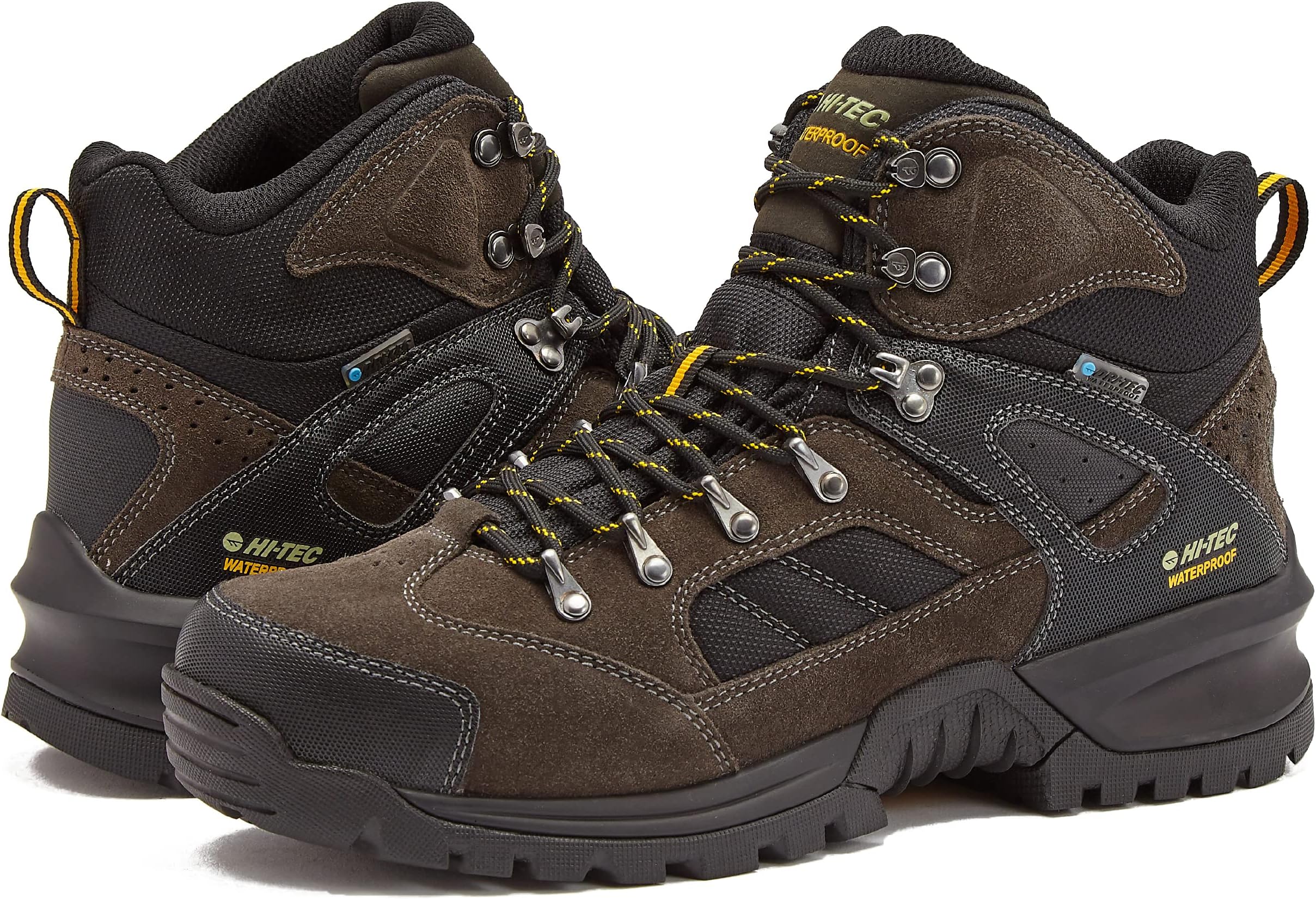 HI-TECBlack Rock WP Mid Men's Waterproof Hiking Boots, Lightweight Breathable Backpacking and Trail Shoes