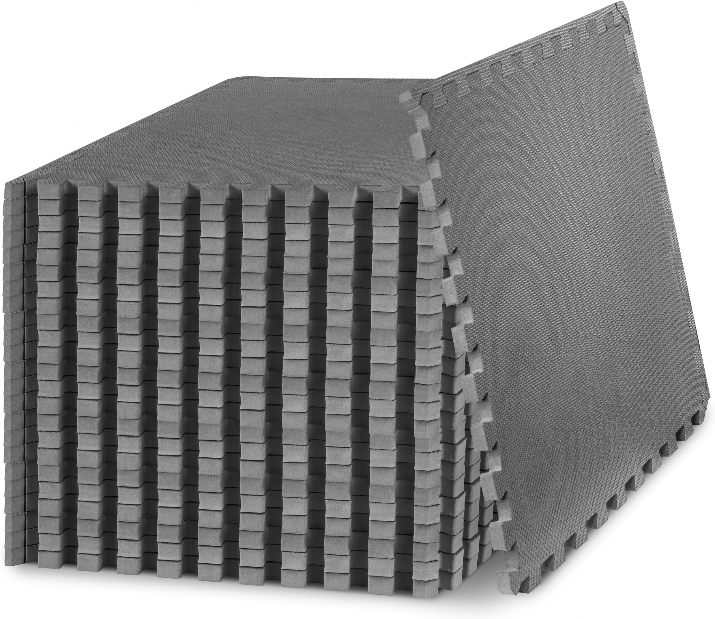 ProsourceFit Exercise Puzzle Mat EVA Foam Interlocking Tiles Protective and Cushion Flooring for Gym Equipment, Exercise and Play Area
