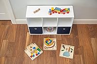 Vista 7 de Bandeja de madera/bandejas de madera Cajas cuadradas con asas - Sin terminar y pequeñas Para materiales Montessori, manualidades para pintar